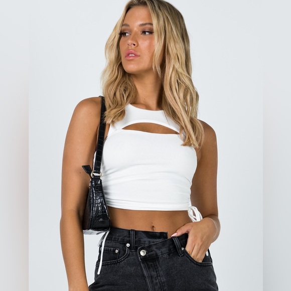 Princess Polly Tops - NWT Princess Polly Lynlee Cutout top white